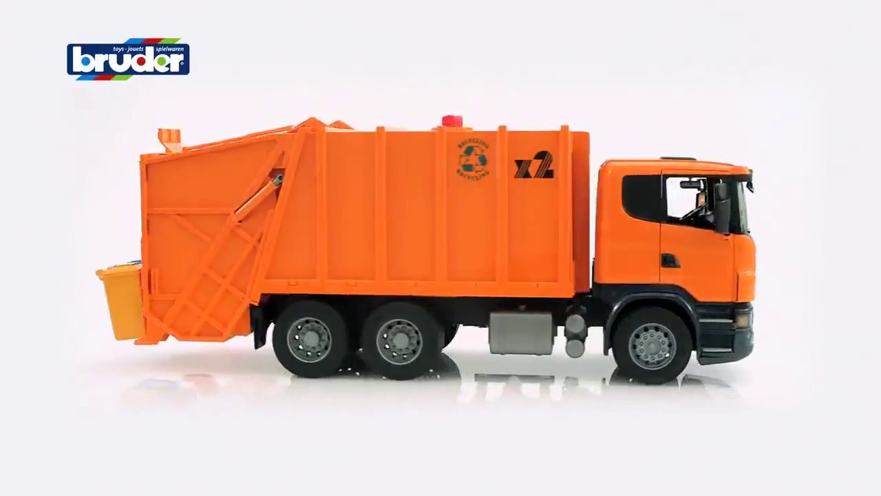 Bruder - Scania R-Serie Vuilnisauto ( oranje