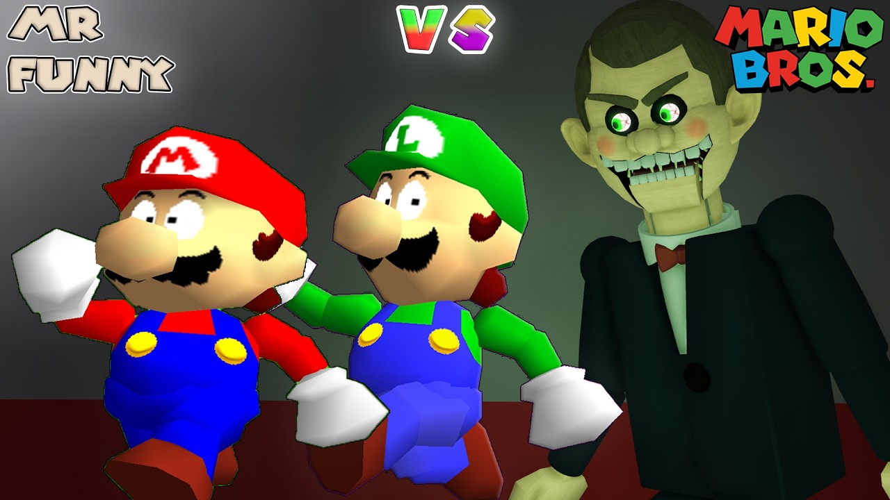 Mario, Wario, Luigi and Waluigi in Mr Funny! New Animation! #roblox Scary Obby 4k!