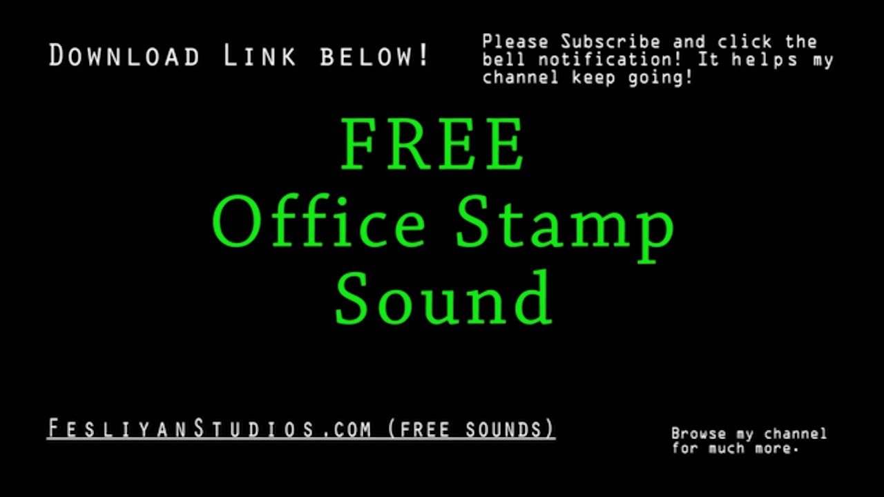 Office Stamp Free Sound Effect (Various Versions!)