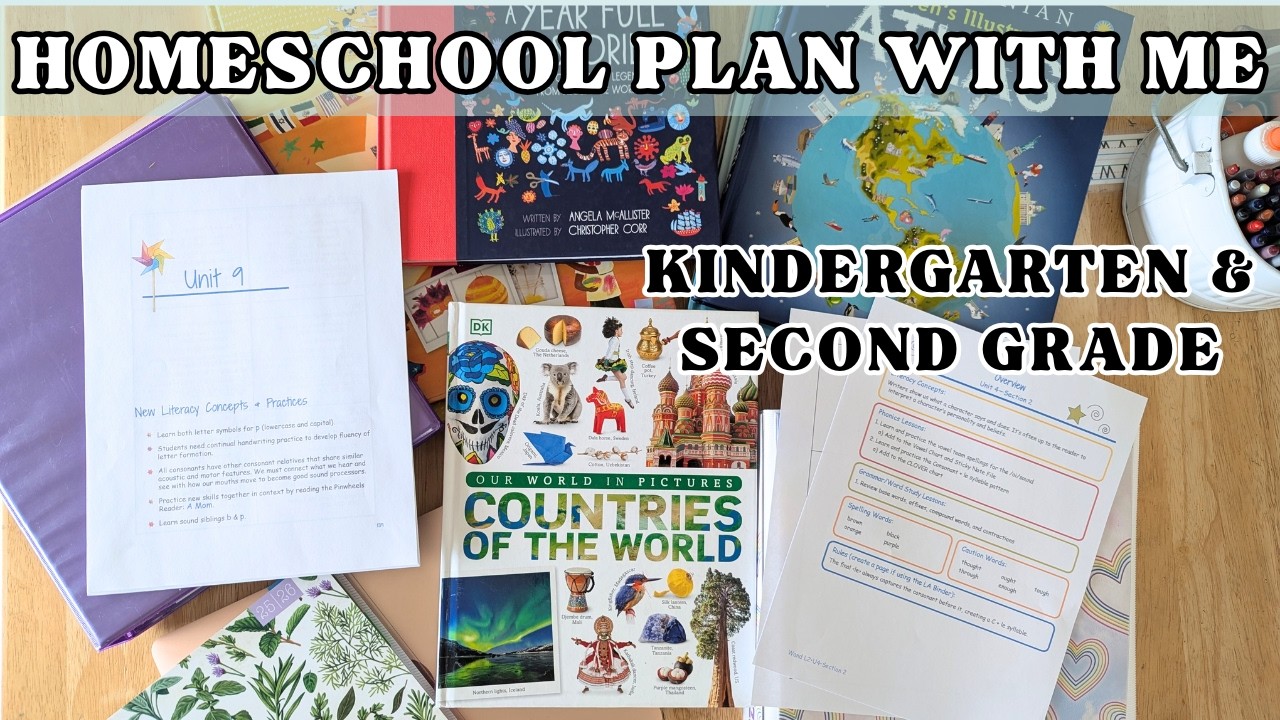 MARCH PLAN WITH ME | KINDERGARTEN & SECOND GRADE | HOMESCHOOL WEEK