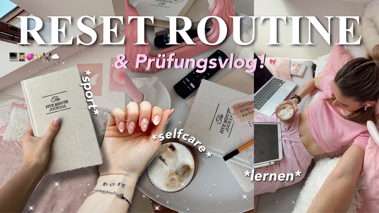 reset routine 🎀 + uni vlog | prüfung, lernen, selfcare ☁️