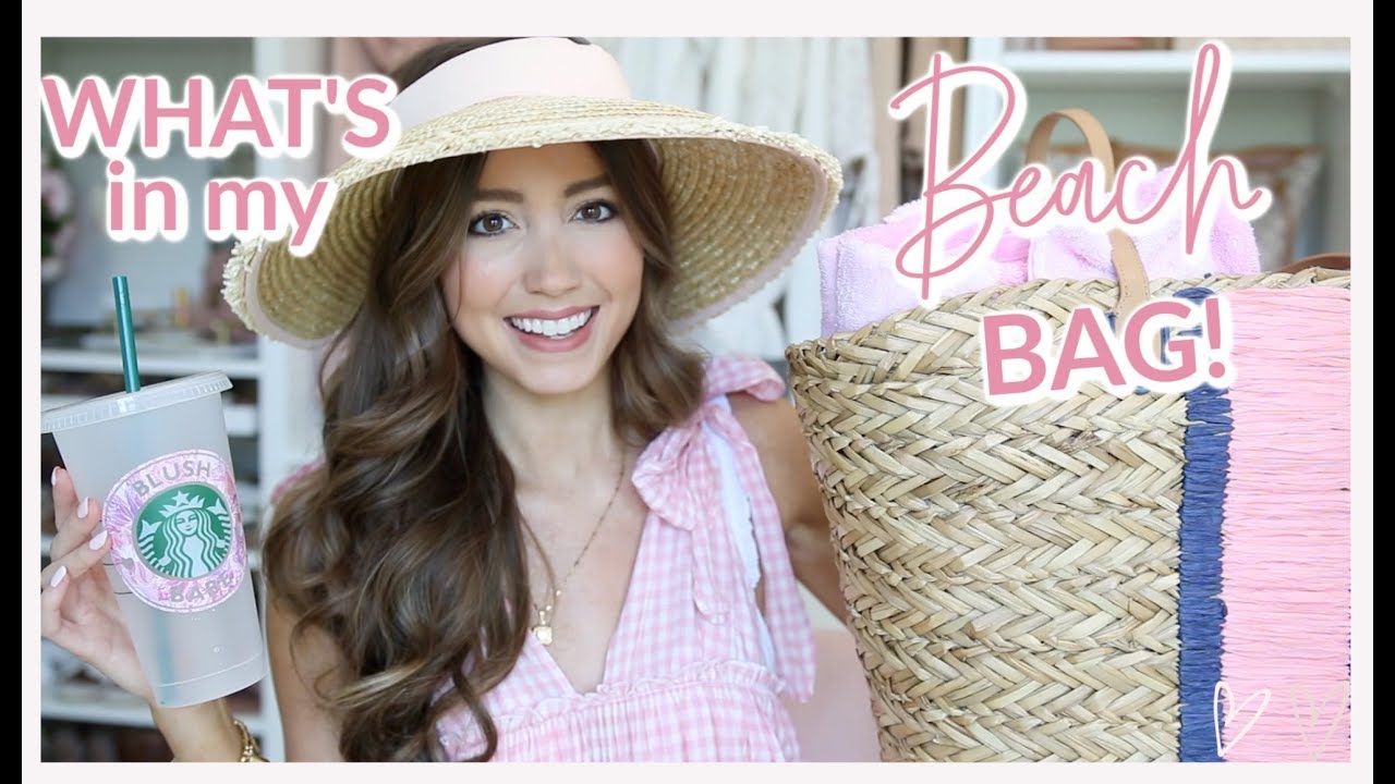WHAT'S IN MY BEACH/POOL BAG ☀️ BEAUTY PRODUCTS, FOOD, FASHION!