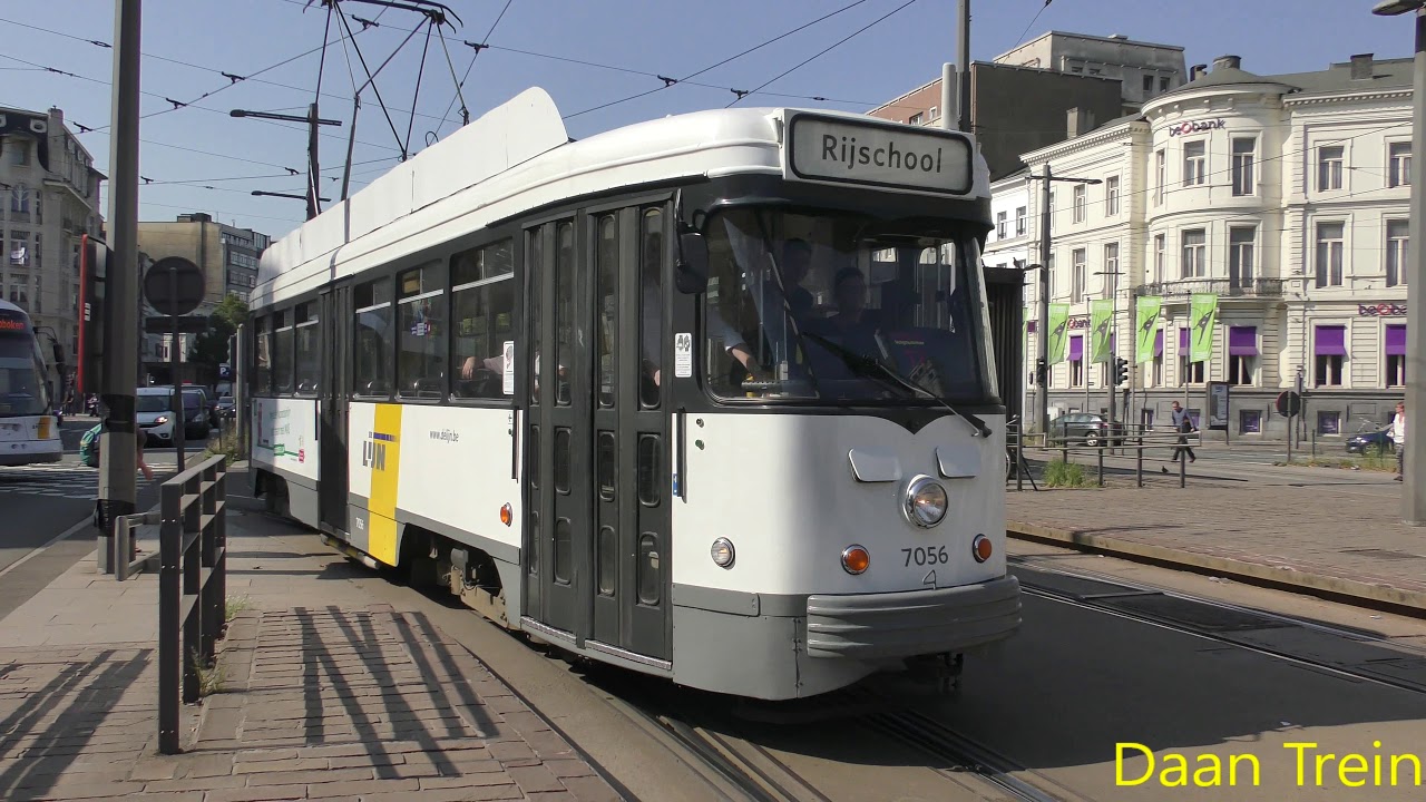 Trams in Antwerpen Nationale Bank op 29 08 17