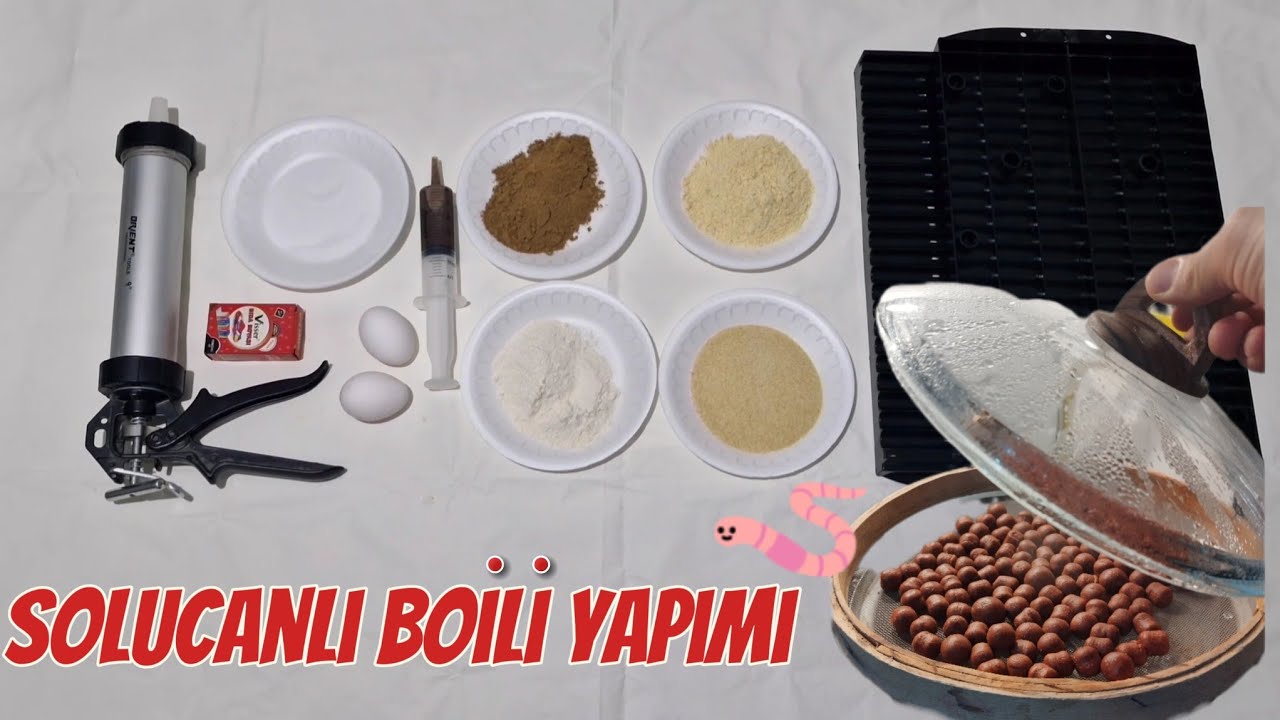 Sazan Avı için Yemlemelik Solucanlı Boili  Yapımı [ SAZAN HAMURU ]