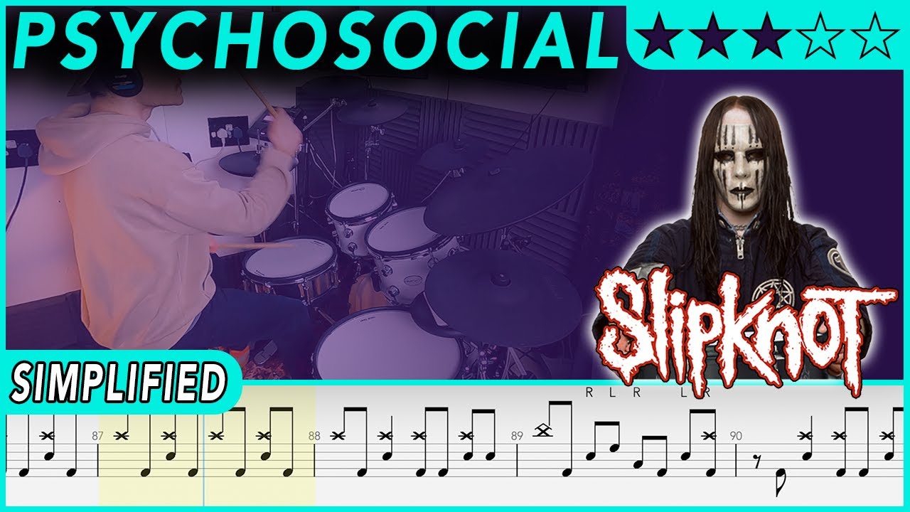 Psychosocial (SIMPLIFIED) - Slipknot | #101 DRUMSCRIBE
