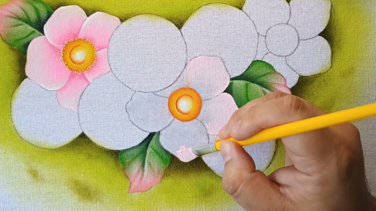 Laranjas com Flores Silvestres rosas - Aula 619 - Projeto 5 Apostila 5 - Aula Única 