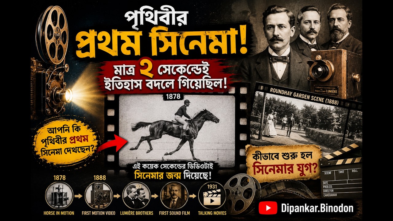 পৃথিবীর প্রথম সিনেমা আবিষ্কারের ইতিহাস || The Birth of Cinema: Exploring the World's First Movie