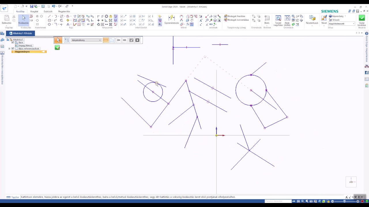 Solid Edge 2020 - Lec 04 IntelliSketch használata