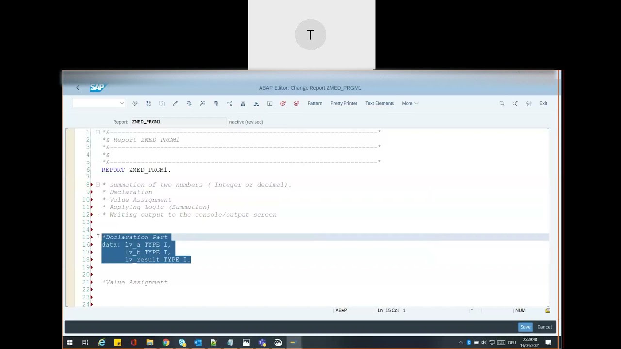 Day 1 Creating a Program, Defining Variables, Integer Data Type