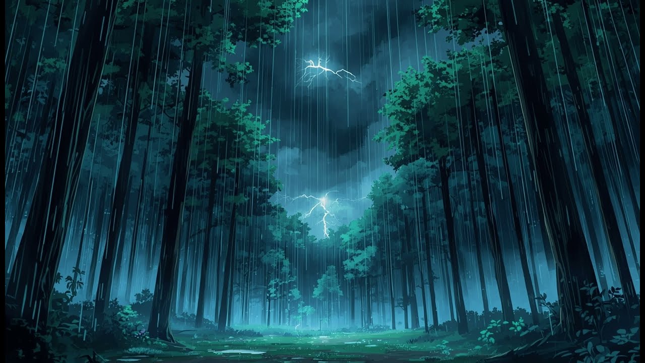 Heavy Thunder Rolls with Rain | Dark Storm Ambience | 1 Hour