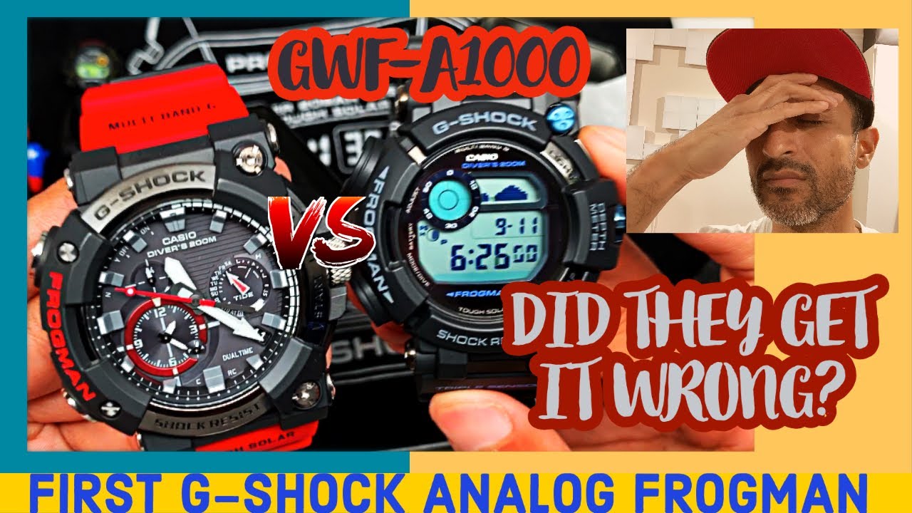 FIRST EVER G-Shock Analog Frogman Watch - Did They Get it Right? GWF-A1000 vs GWF-D1000 - Comparison