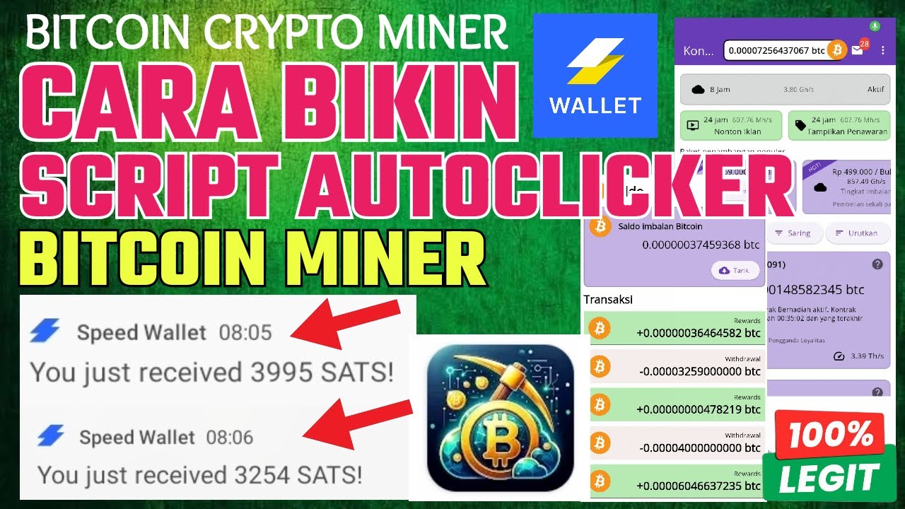 ASEM!! INI BITCOIN MINING TERMANTAP DI BUMI (PAKAI AUTOCLICKER) - FREE BITCOIN MINING SPEED WALLET