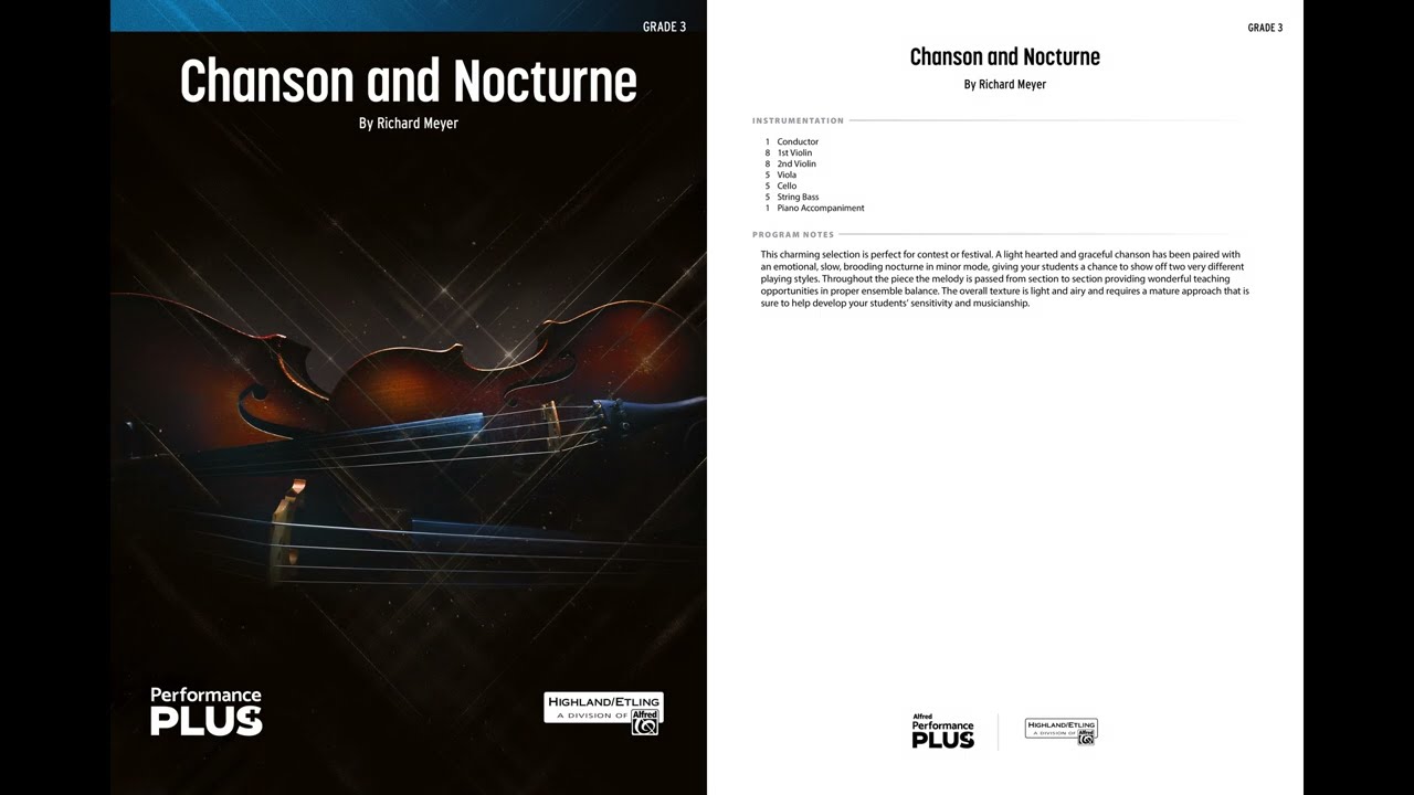 Chanson and Nocturne, by Richard Meyer &ndash; Score & Sound