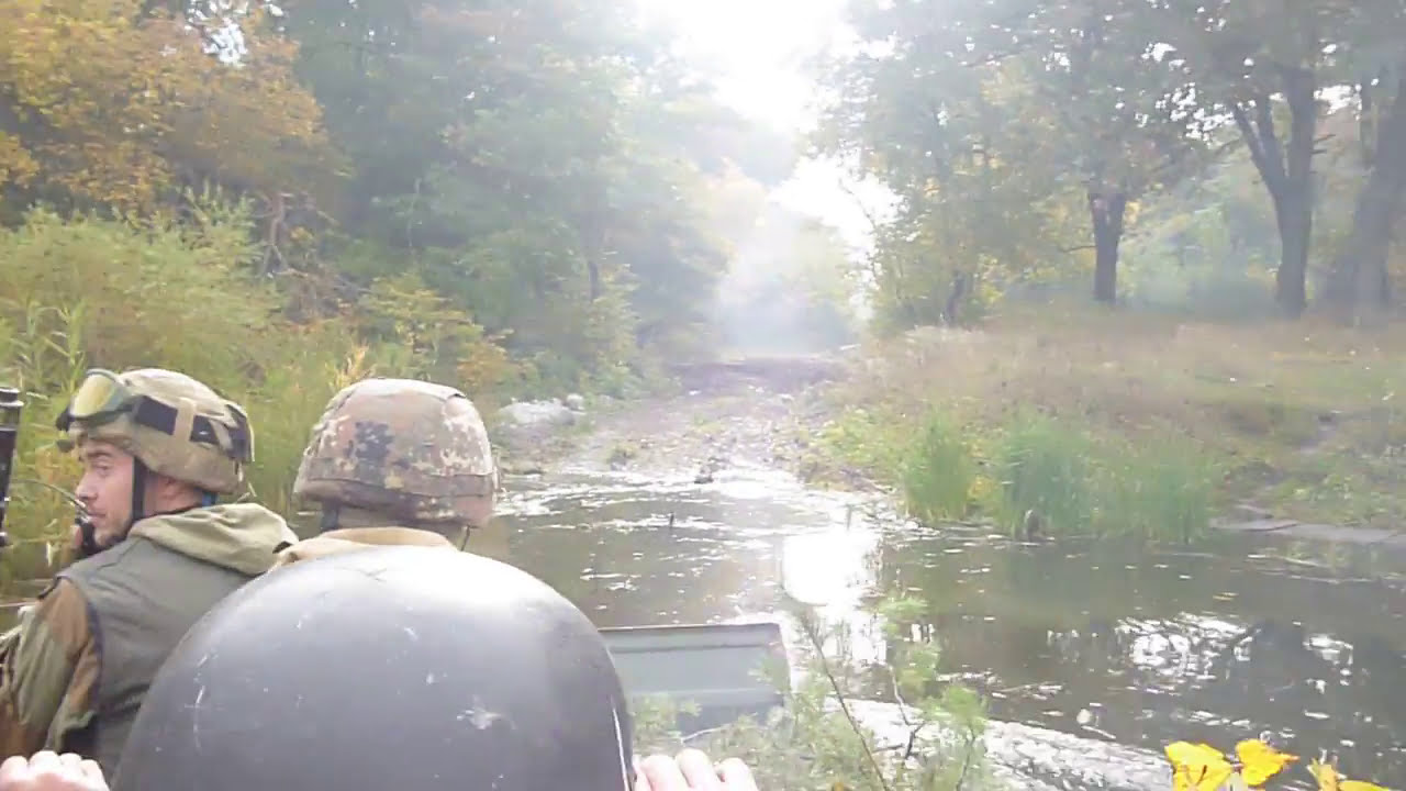 Forcing the river on IFV-2 | Форсирование р. Самары на БМП-2.
