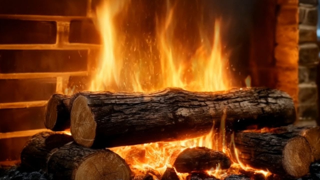 🔥 12 Hours | PURE FIRE MODE — Full-Frame Brick Hearth