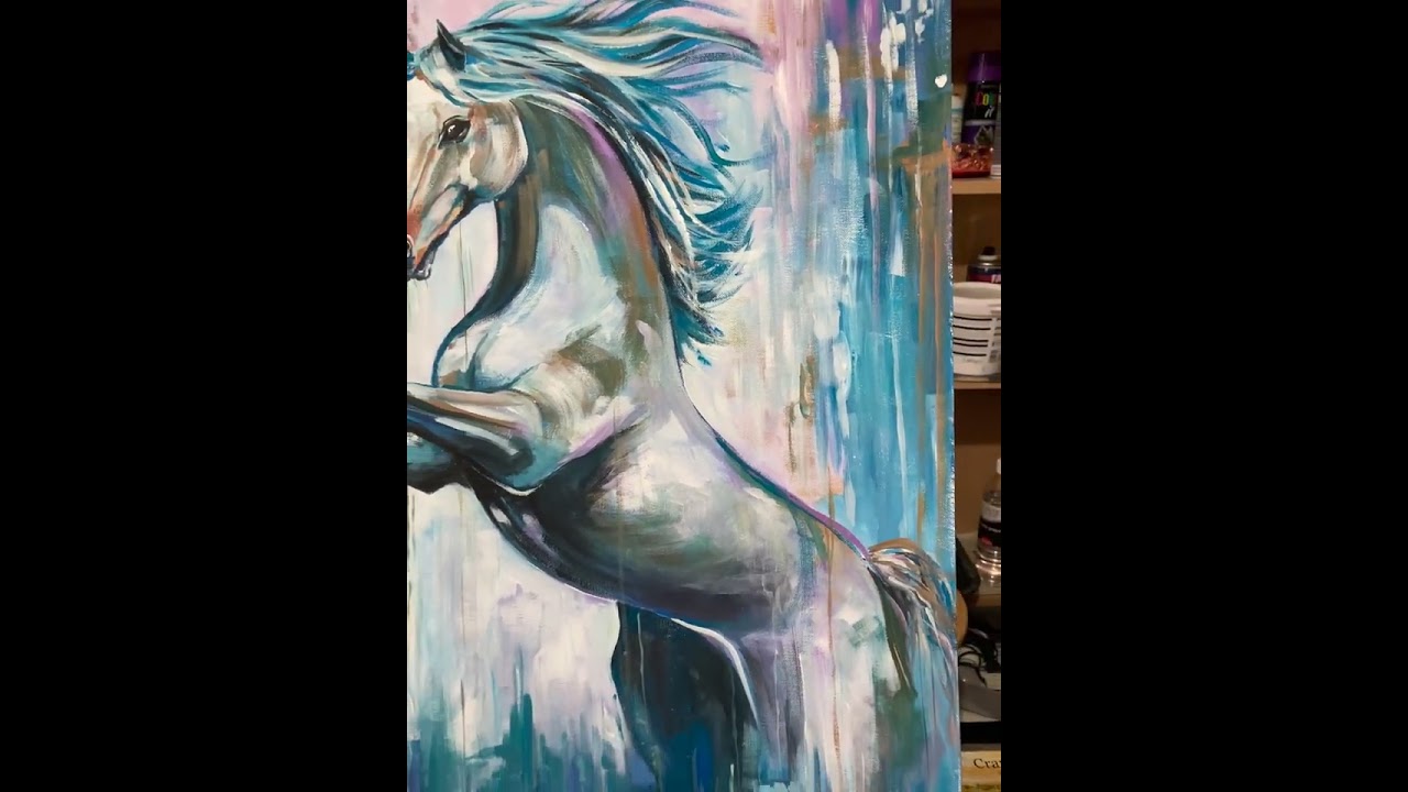 Stallion rearing up #artmajeur #singulartofficial #artpal #horses #horselover