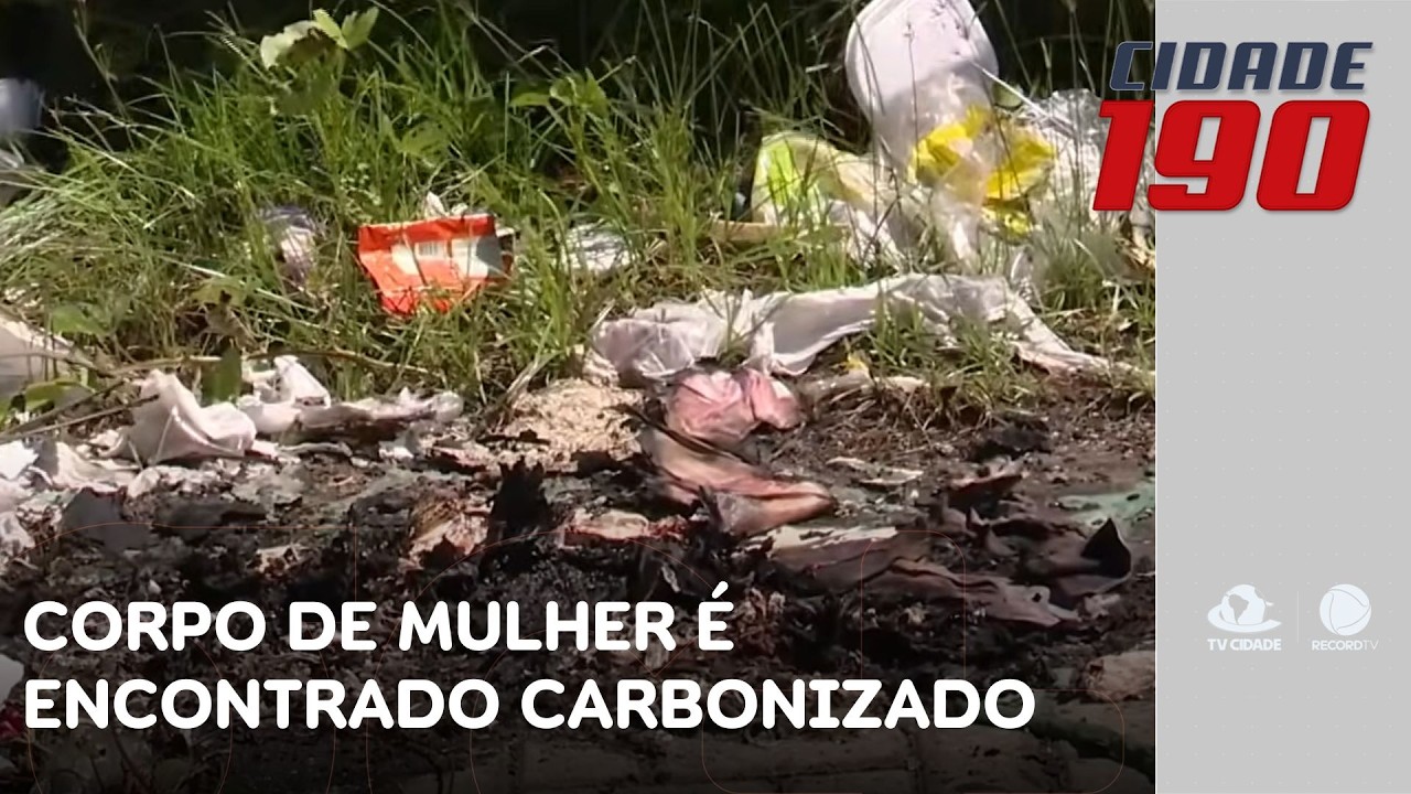 Corpo de mulher é encontrado carbonizado perto de rampa de lixo | Cidade 190