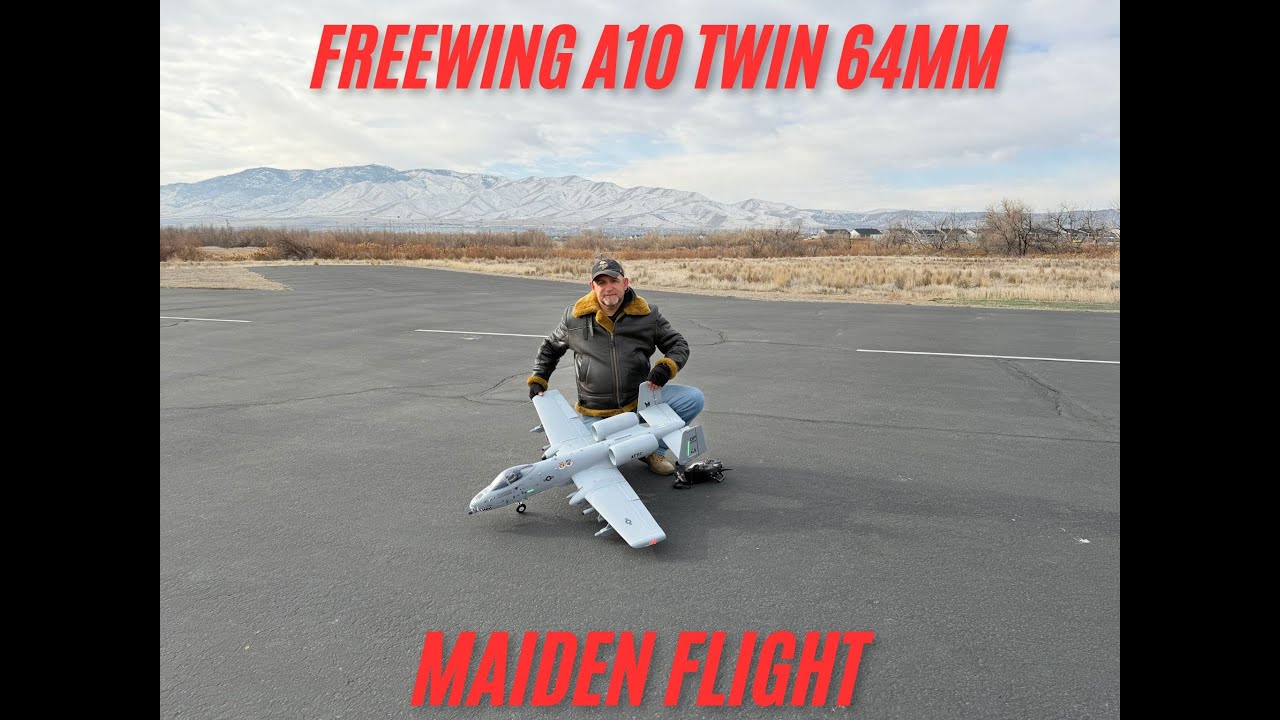 FREEWING A10 TWIN 64MM V3 EDF JET! MAIDEN FLIGHT! #fighterjet #aviation #rcpilots