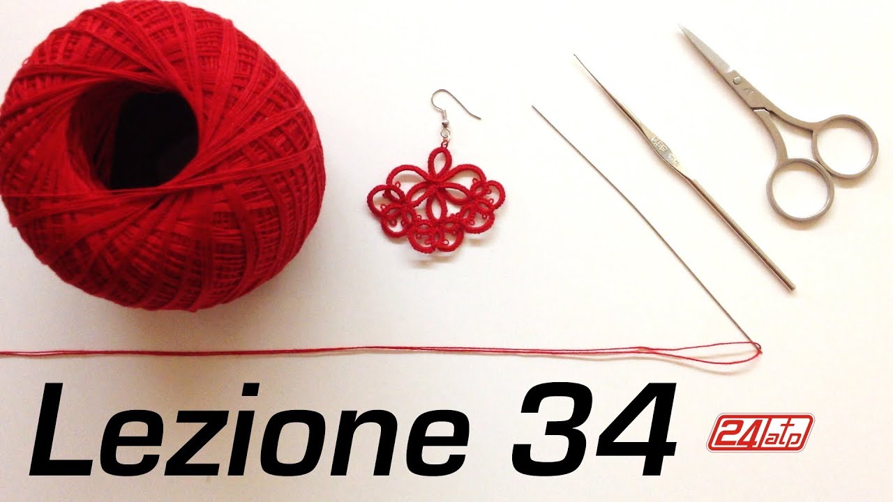 Chiacchierino Ad Ago - 34˚ Lezione Orecchino Come Fare Bijoux Tutorial Needle Tatting Earring