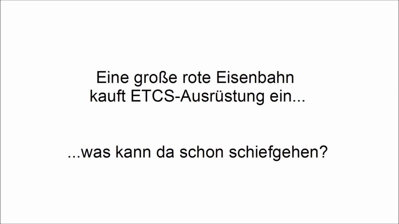 Eine große rote Eisenbahn kauft ETCS-Ausrüstung ein...