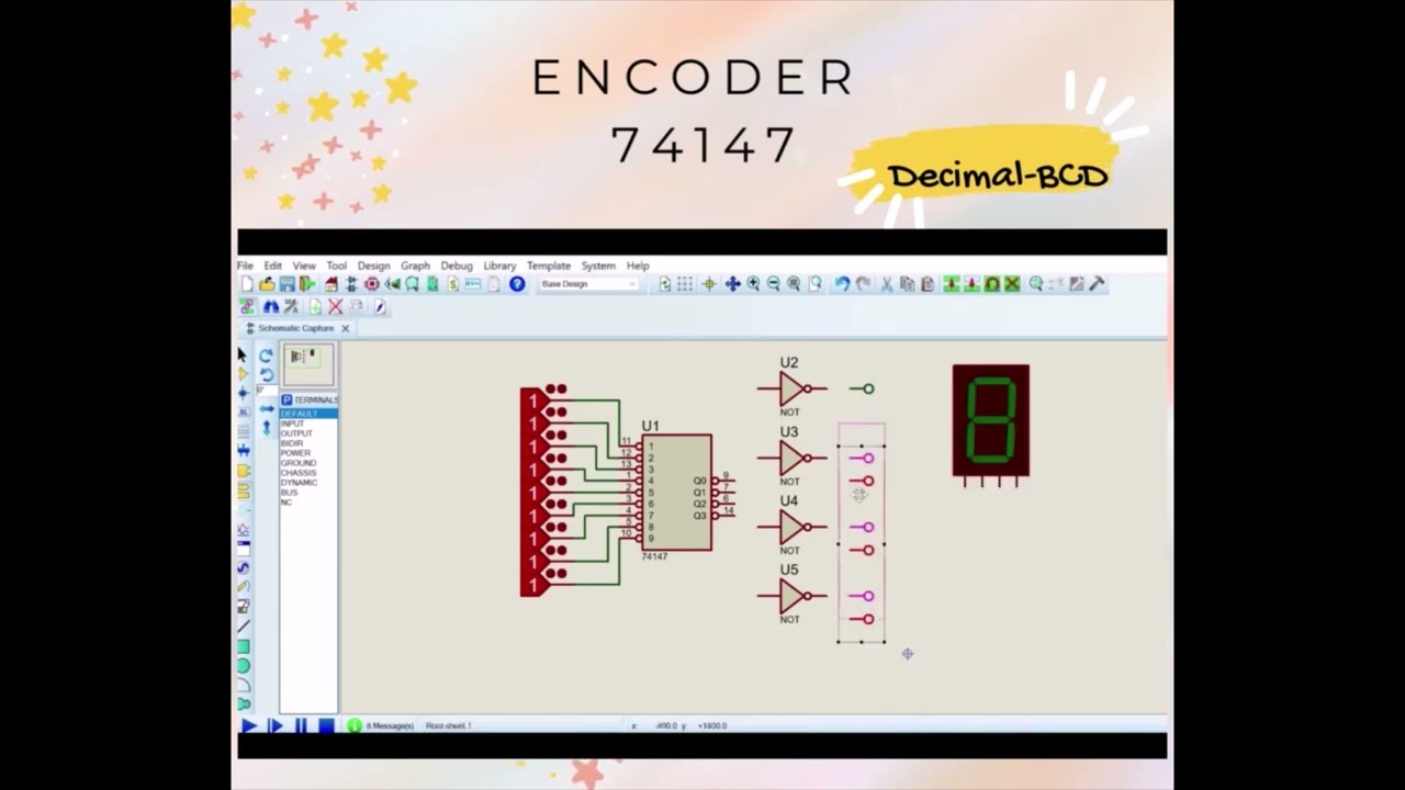 Encoder in Digital Logic - IC 74147 Decimal to BCD Priority Encoder