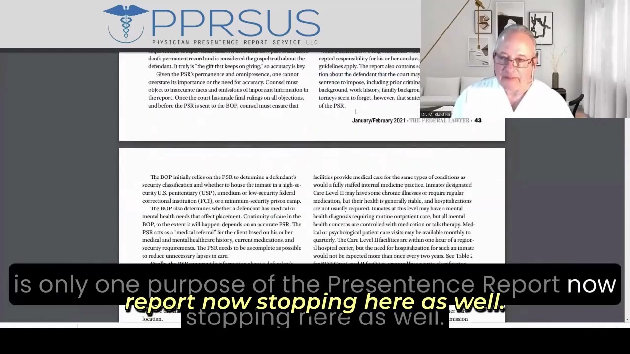 Taking Ownership of Your Own Presentence Report