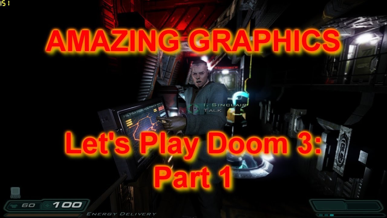 AMAZING GRAPHICS MOD: Let's Play Doom 3: Part 1 Live Stream!
