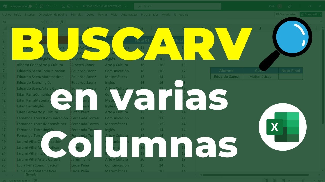 🔎BUSCAR en Varias Columnas de Excel - BUSCARV con 1,2,3 Criterios de Búsqueda (VLOOKUP)