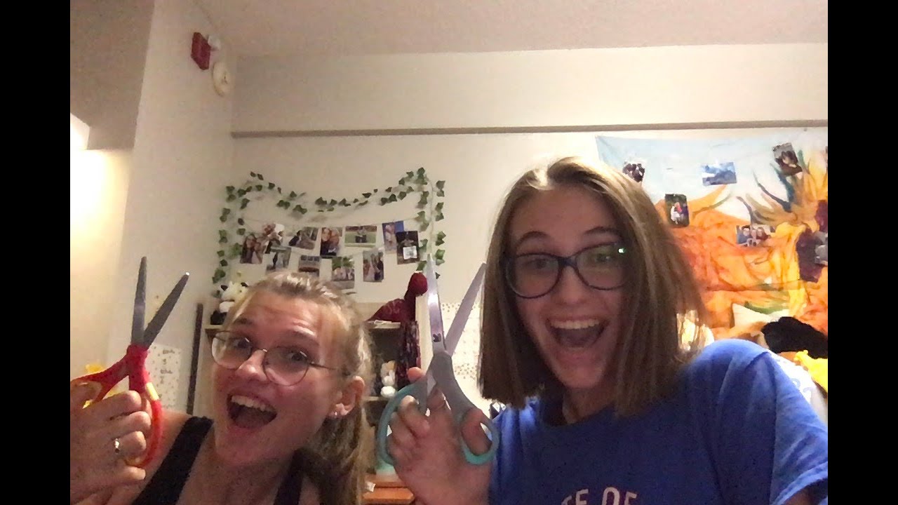 impulsively cutting 14 inches of my hair off because my friends have c****