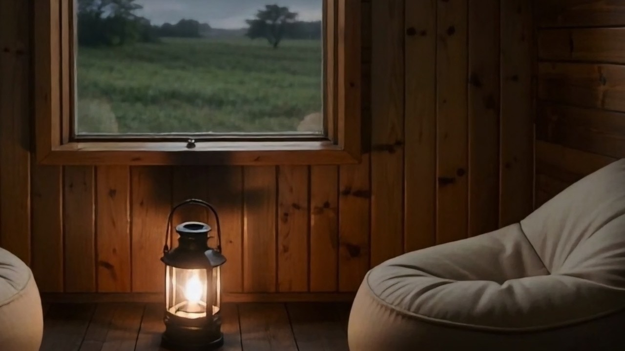 Unwind & Relax with Steady Rain and Wind | Dark Evening Cabin | 3 Hours