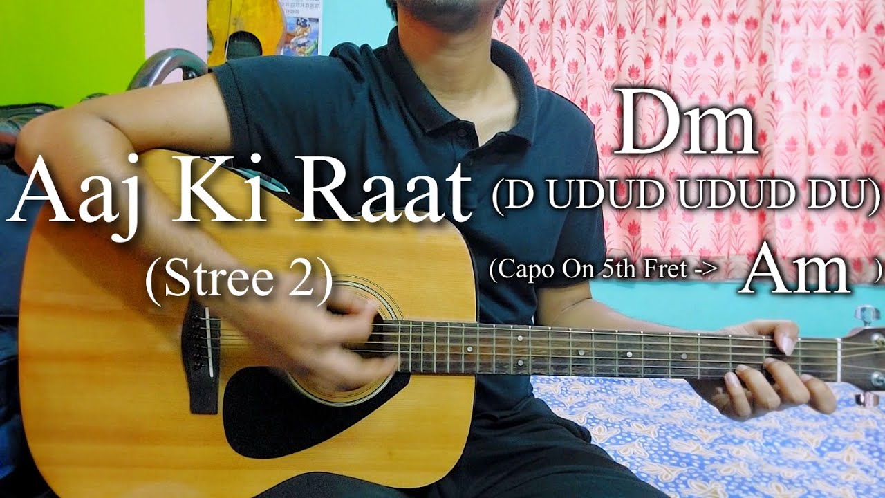 Aaj Ki Raat | Stree 2 | Easy Guitar Chords Lesson+Cover, Strumming Pattern, Progressions...