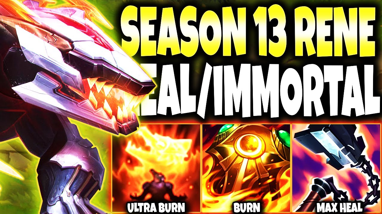 EVOLVED Immortal/Heal Renekton Season 13 Build 300 AOE DMG/s 🔥 LoL Top Rene Preseason s13 Gameplay
