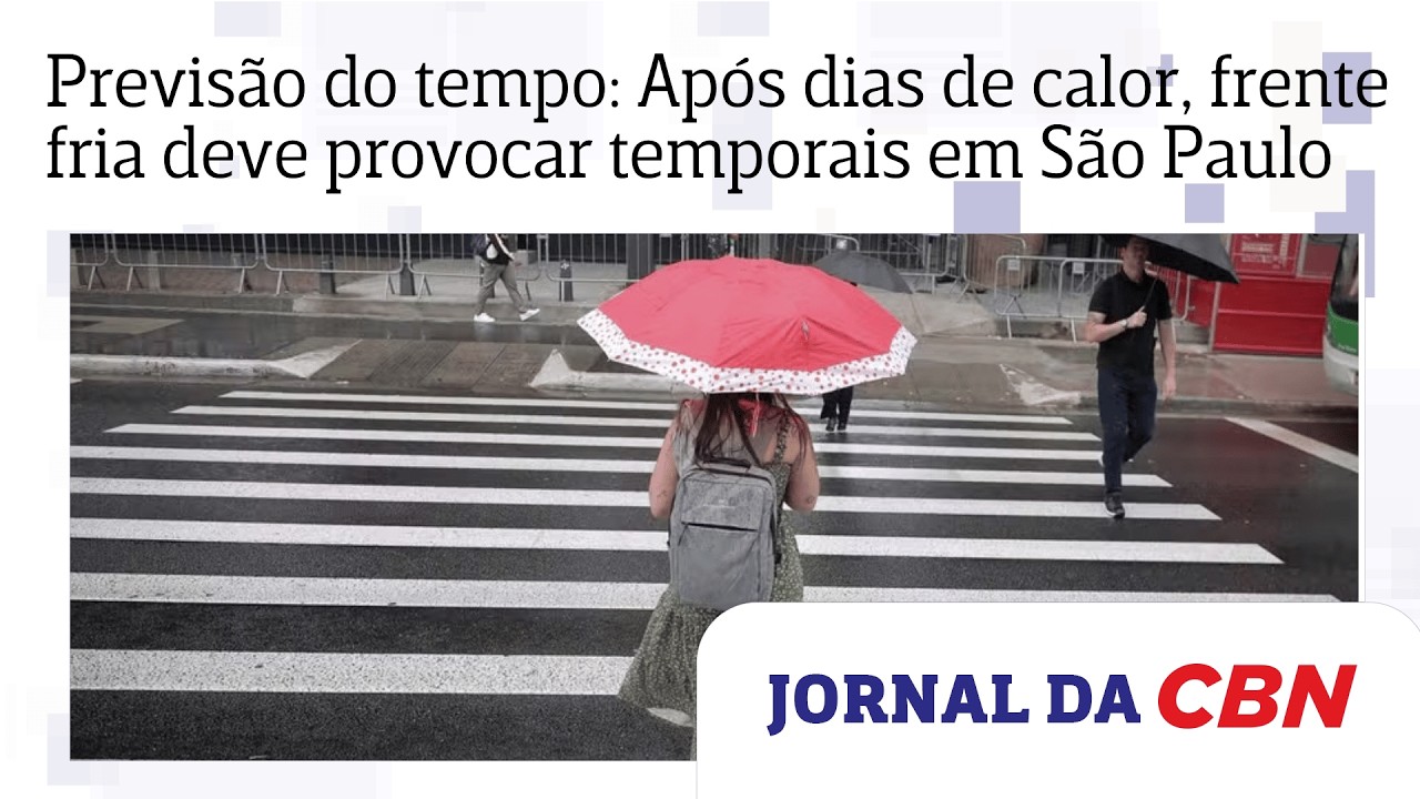 Previsão do tempo: Após dias de calor, frente fria deve provocar temporais em SP