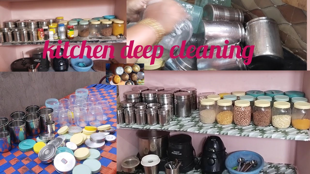 Kitchen deep cleaning /வரலட்சுமி பூஜை cleaning start 