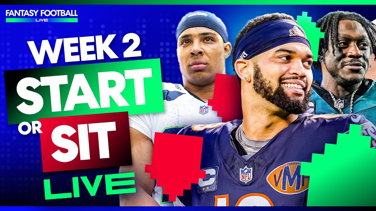 Fantasy Football Week 2 LIVE: A.J. Brown Panic, Mason vs Charbonnet, Caleb Williams Hype