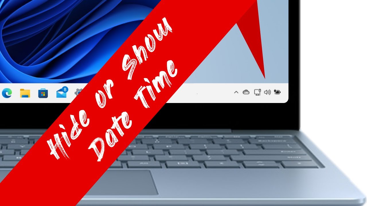 How to Hide or Show date and time from taskbar Windows 11 | Windows 10