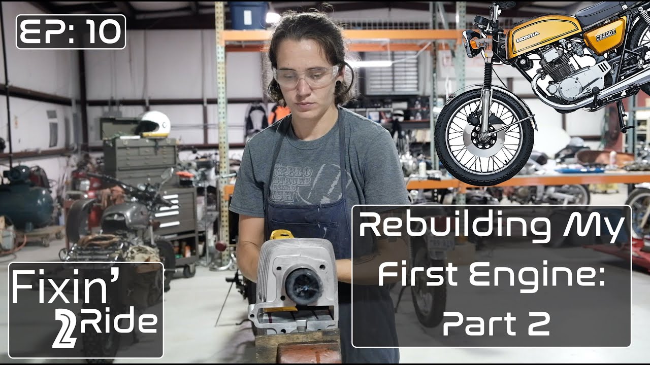 Fixin' 2 Ride Episode 10: Jessi Rebuilds Her CB200T Top End - Part 2
