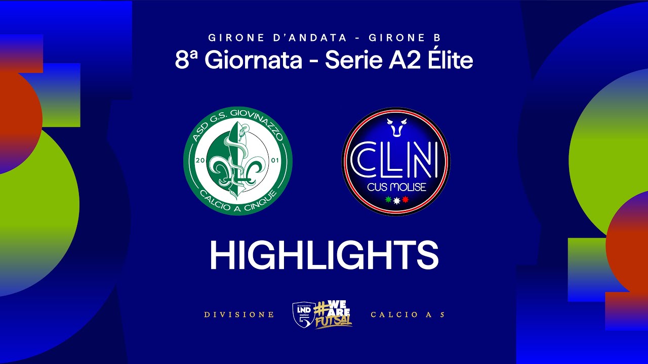 Giovinazzo-CUS Molise 6-5 | Gol e highlights | 8ª giornata | Serie A2 Élite 2025/2026 - Gir B