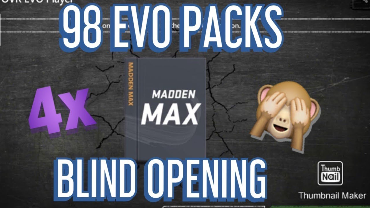 INSANE 98 EVO PACKS BLIND PACK OPENING!!-Madden Mobile 20