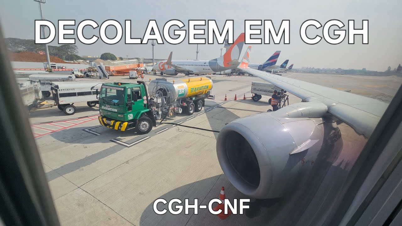 Decolagem no Aeroporto de Congonhas a bordo do Boeing 737-800 da Gol (PR-GXA) - voo 1184 - CGH-CNF