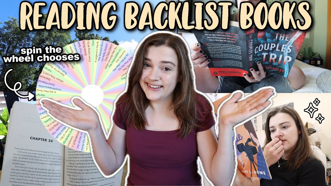 spin the wheel decides which backlist books I read 👀 [backlist bonanza reading vlog]