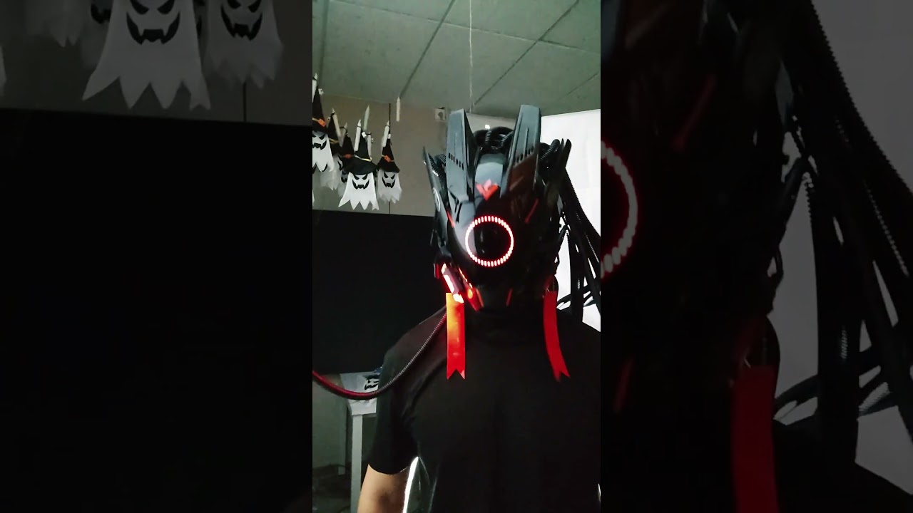 Glowing punk mask for halloween & parties! #punk #style #ledlights
