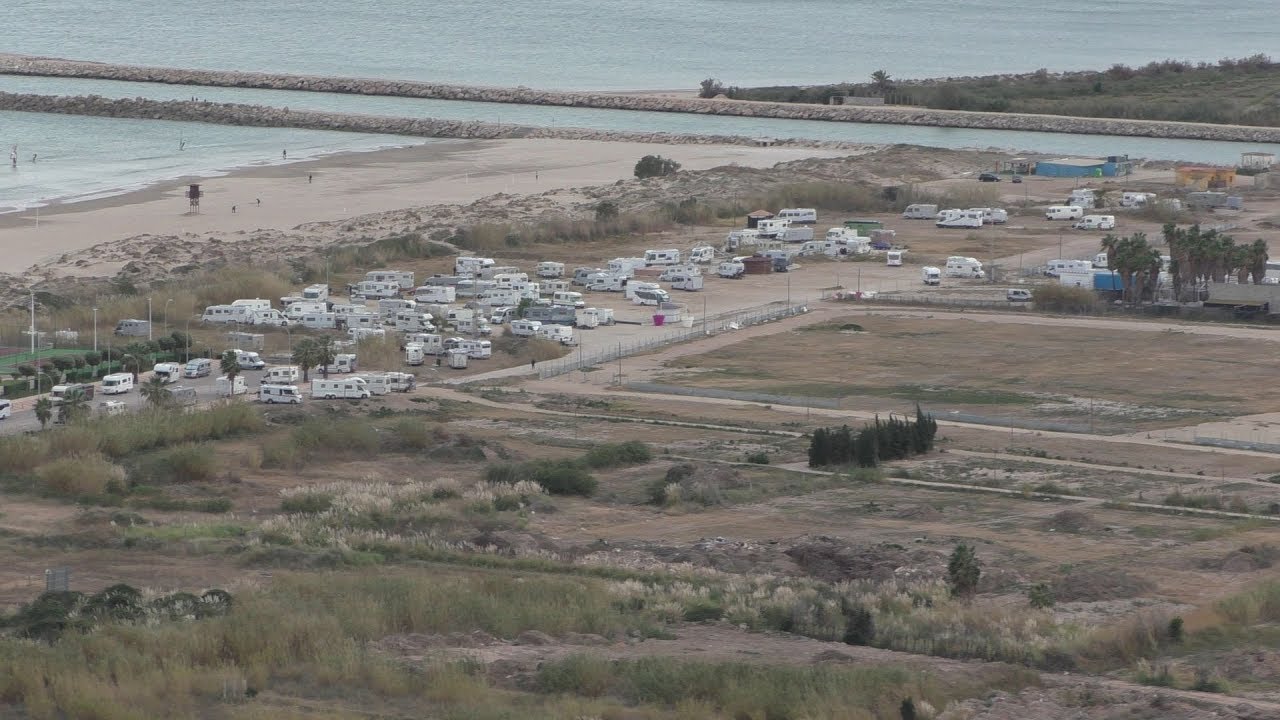 Wohnmobil-Freisteh-Stellplatz Cullera Spanien kostenlos V/E Waschmaschine Nr.32