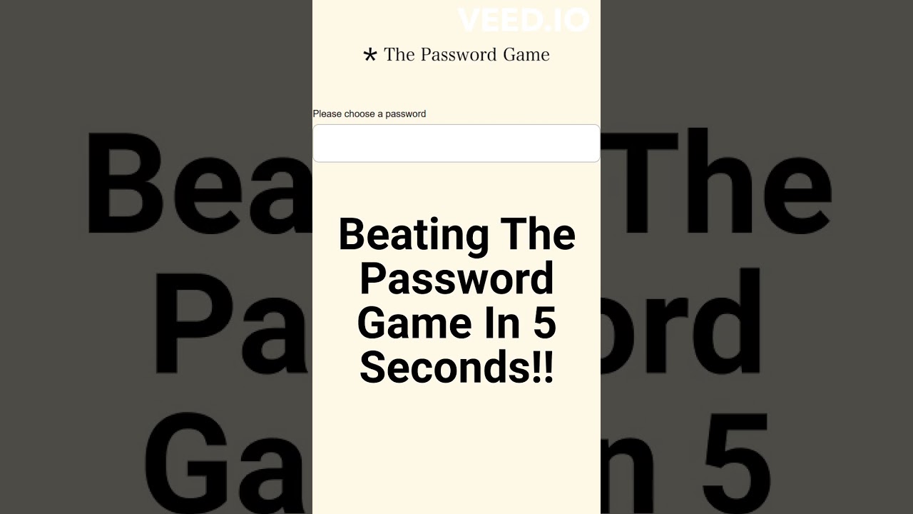 Beating The Password Game!!! SUBSCRIBE!!! #gameplay #viral #funny