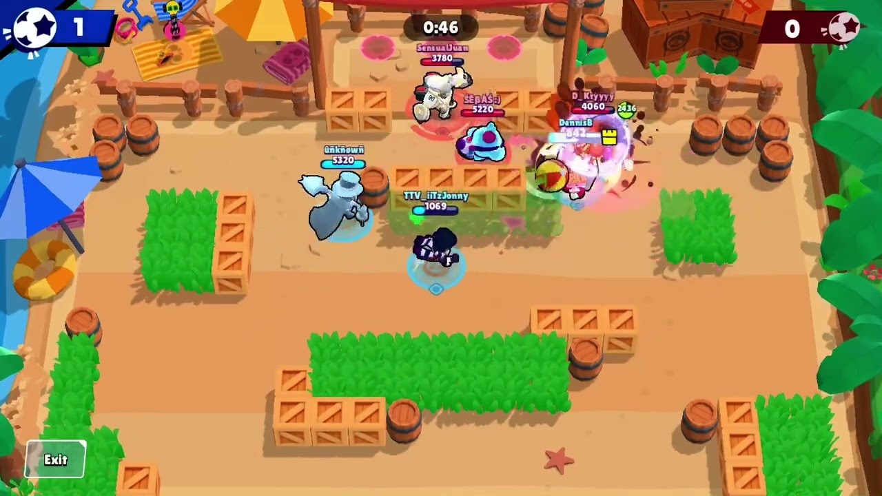 Triple kill in brawl stars as Mortis in brawl ball.
