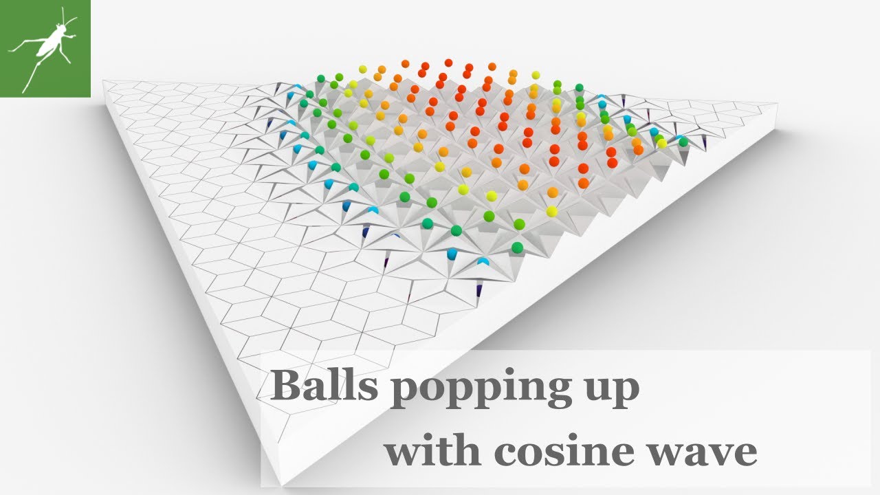 【Grasshopper Tutorial】 Balls popping up with cosine wave