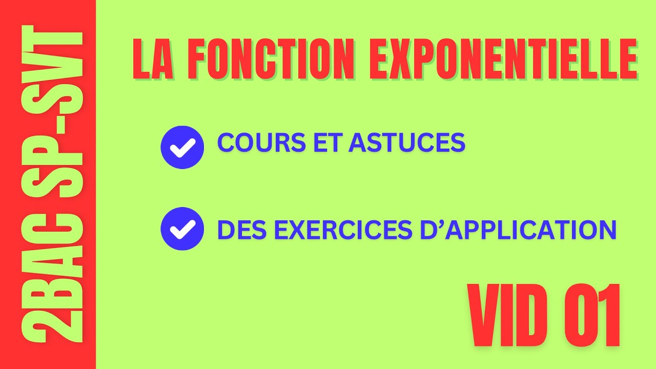 [ 2BAC SP\SVT ][La Fonction Exponentielle  - partie 01 ][ Cours et Détaille et  calcul de limites ]