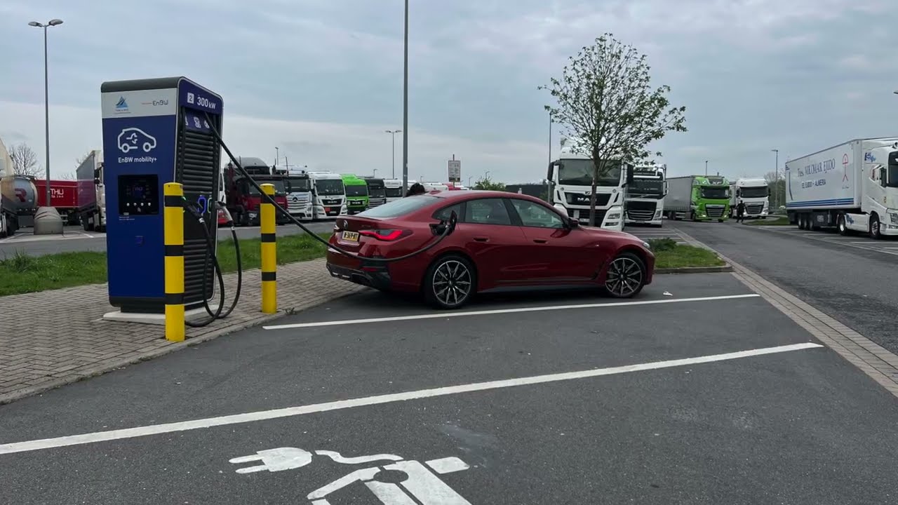 BMW i4 Fast Charging Curve by EnBW (DE) during Berlin Challenge