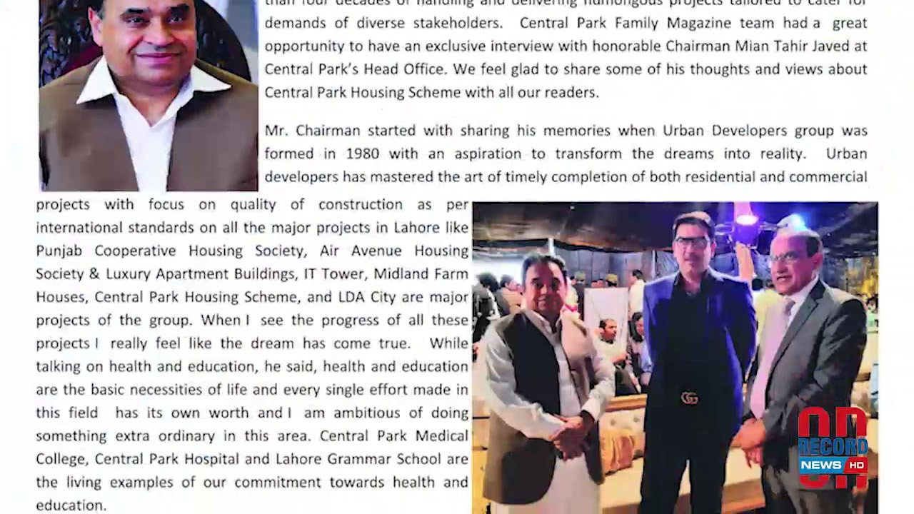 Central Park Housing Scheme Fraud