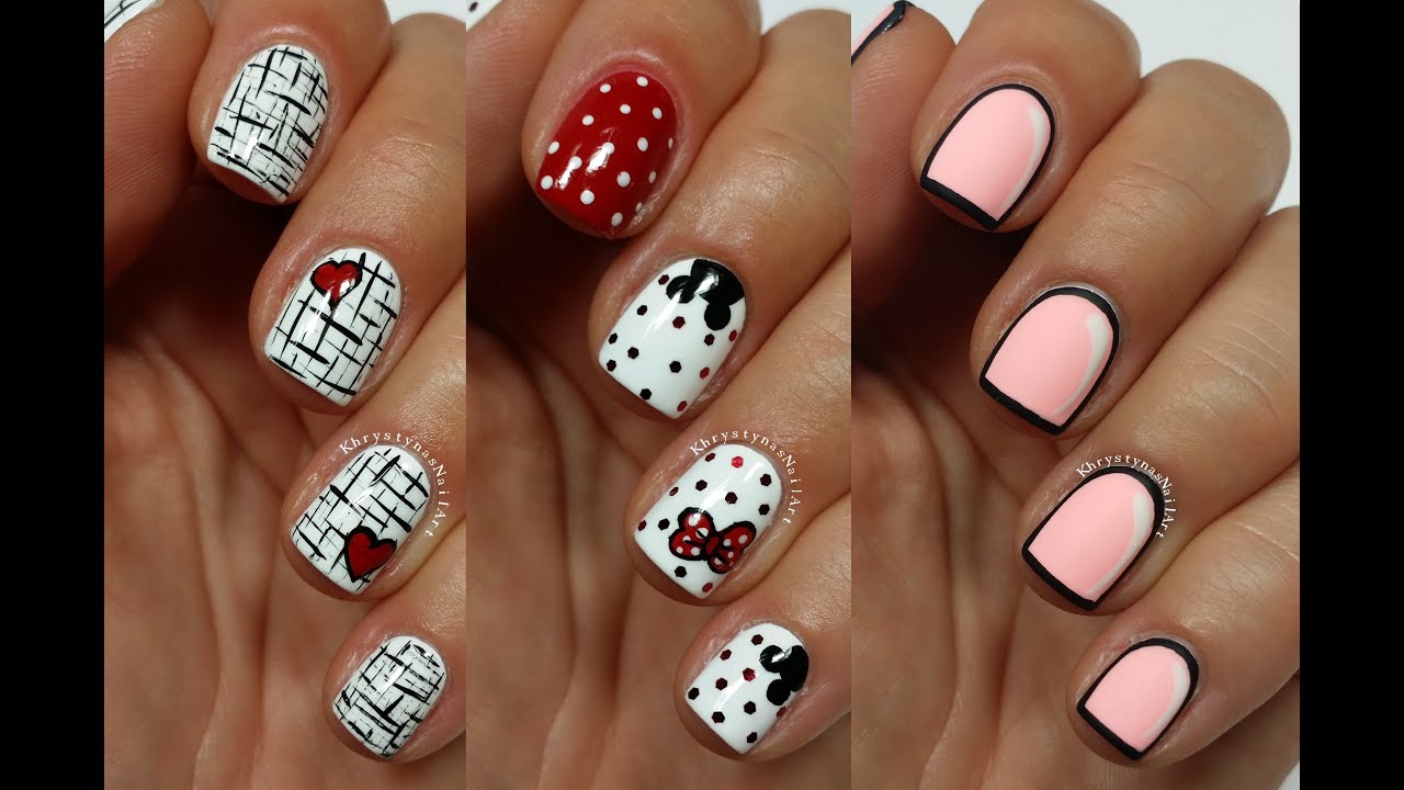 Nail Art Designs for Short Nails Freehand #5